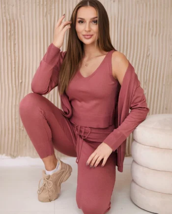 Komplet sweterkowy 3-częściowy