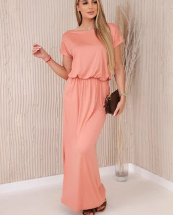 Sukienka z wiskozy z kieszeniami